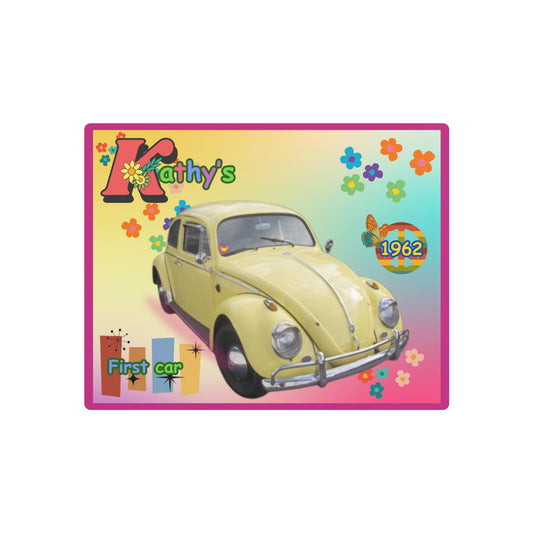 PERSONALIZED FIRST CAR METAL WALL SIGN