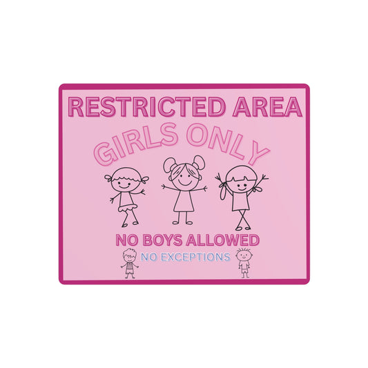 GIRLS ONLY METAL WALL DECOR