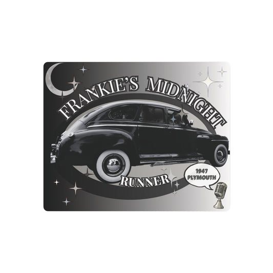 PERSONALIZED RETRO BLACK & WHITE CLASSIC CAR METAL SIGN