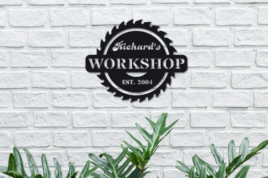 WORKSHOP ERSONALIZED   METAL SIGN