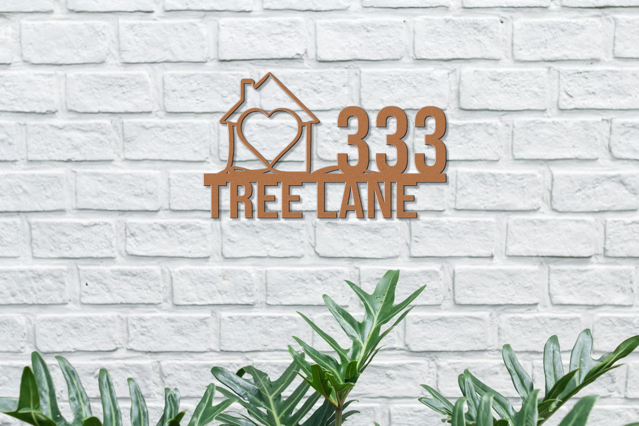 PERSONALIZED ADDRESS METAL SIGN