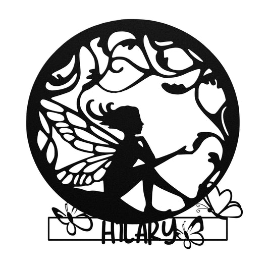 FAIRY ENCHANTED PERSONALIZED METAL SIGN