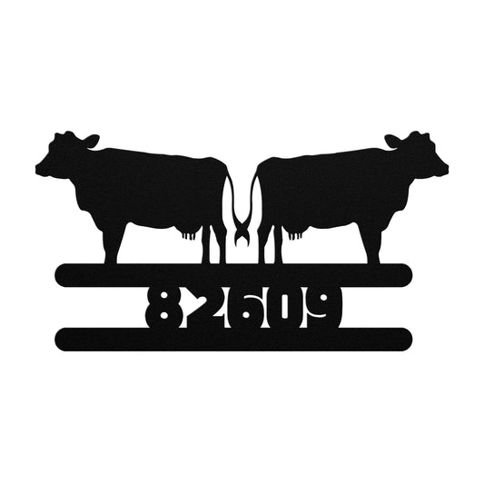 COWS PERSONALIZED ADDRESS SIGN