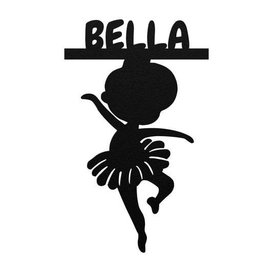 BALLERINA  PERSONALIZED  METAL WALL DECOR