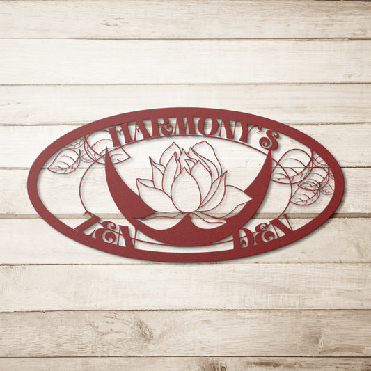 PERSONALIZED ZEN DEN METAL SIGN