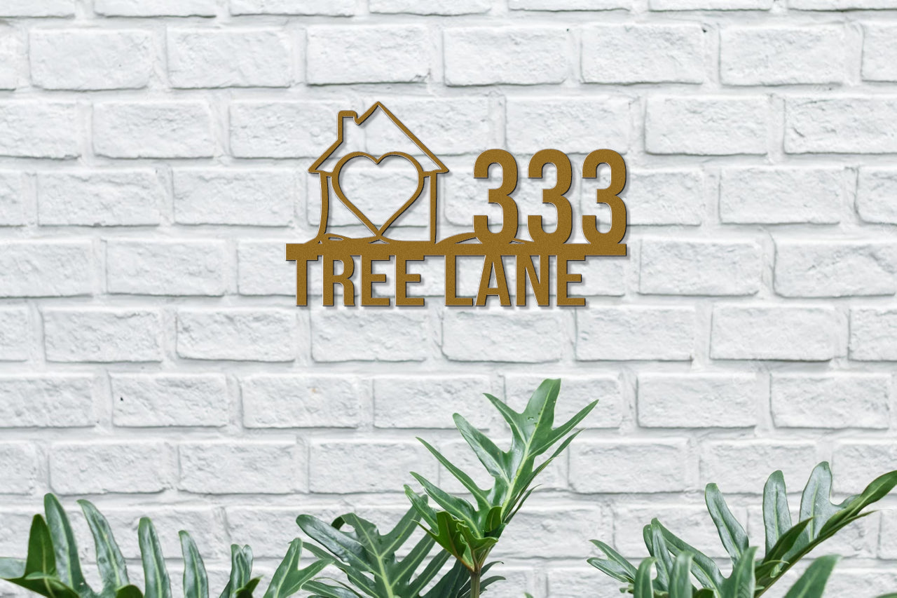 PERSONALIZED ADDRESS METAL SIGN